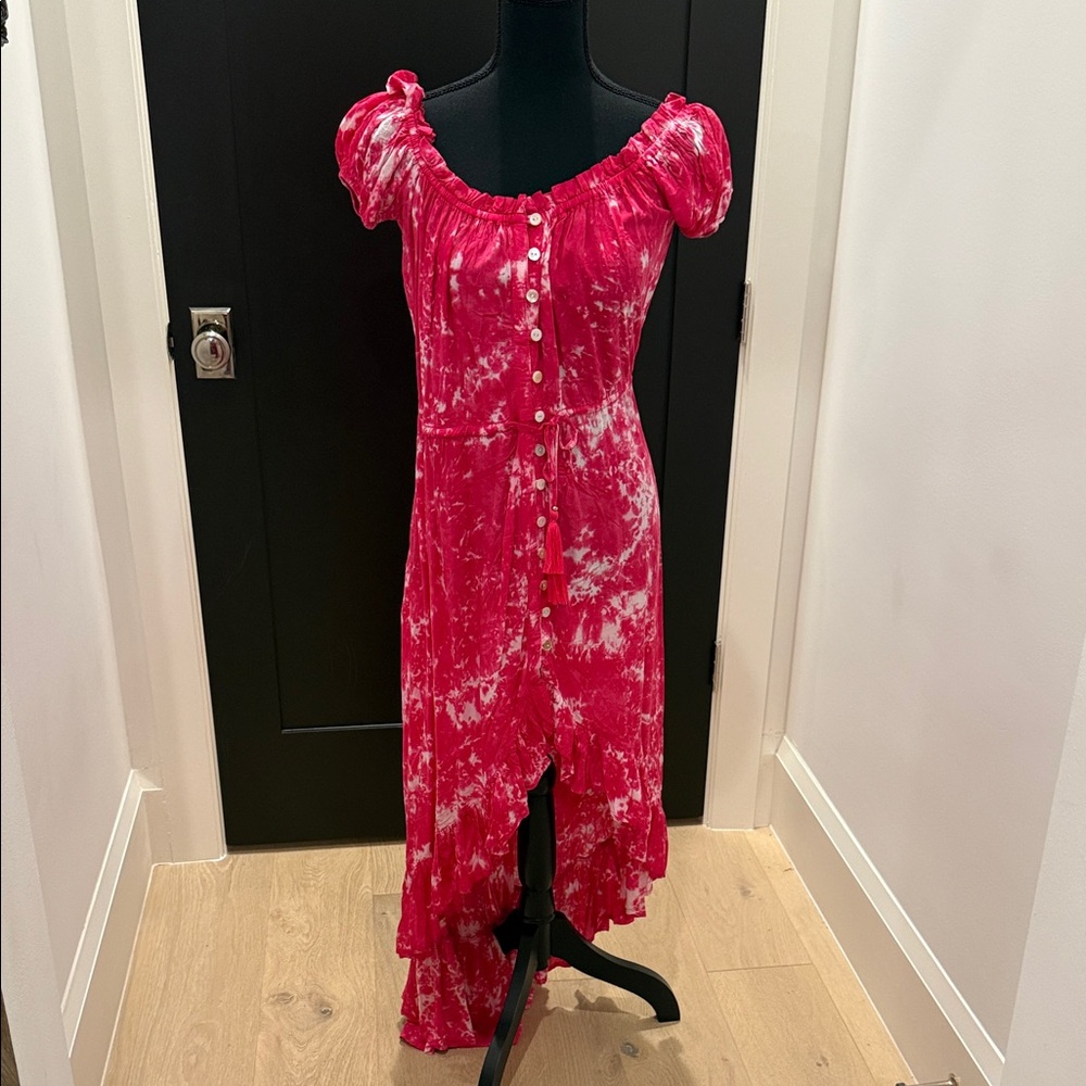 Tiare Hawaii Pink Tie-Dye Top